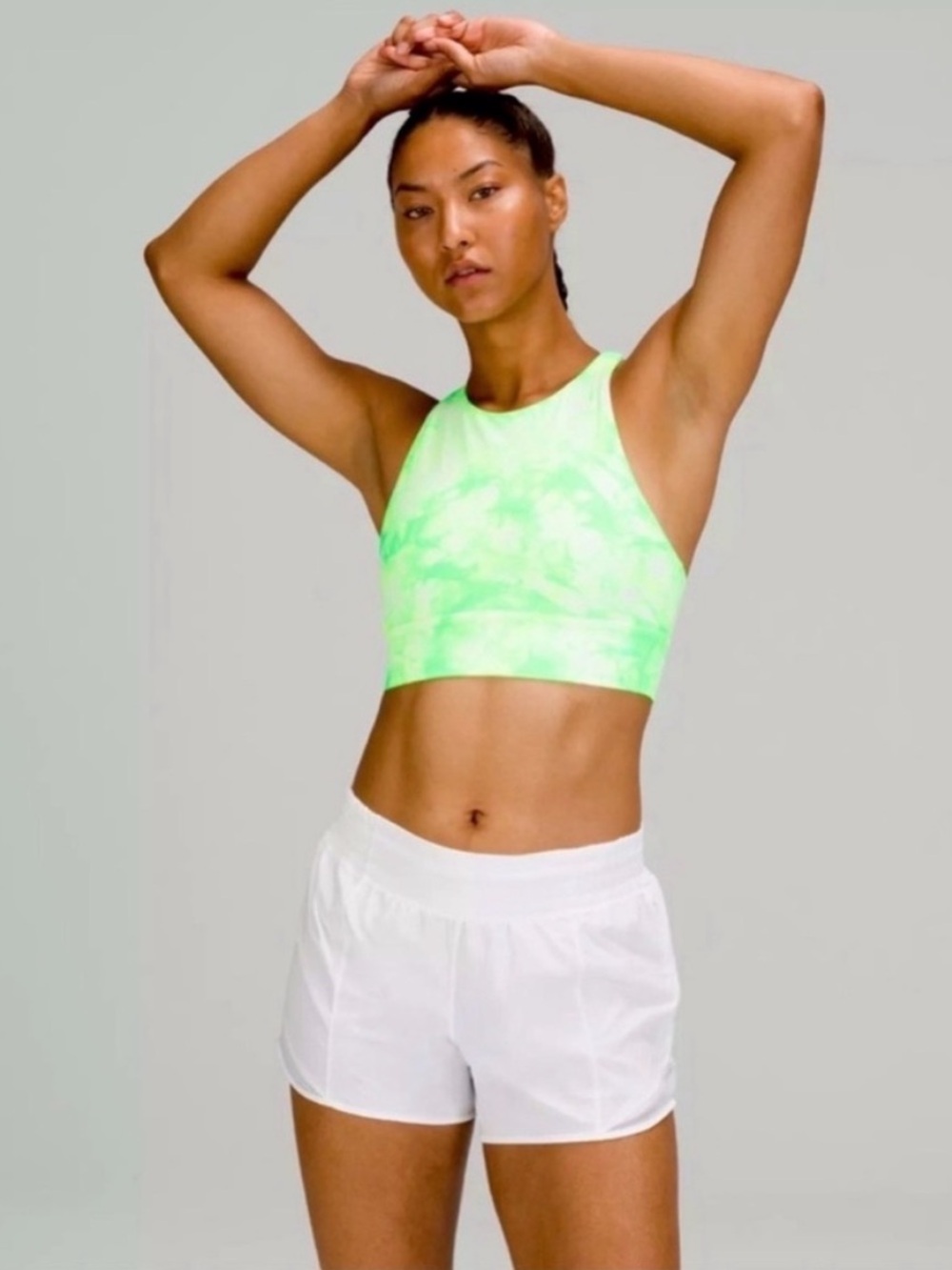 Lululemon Energy Tie-Dye High Neck Sports Bra - Neon Green